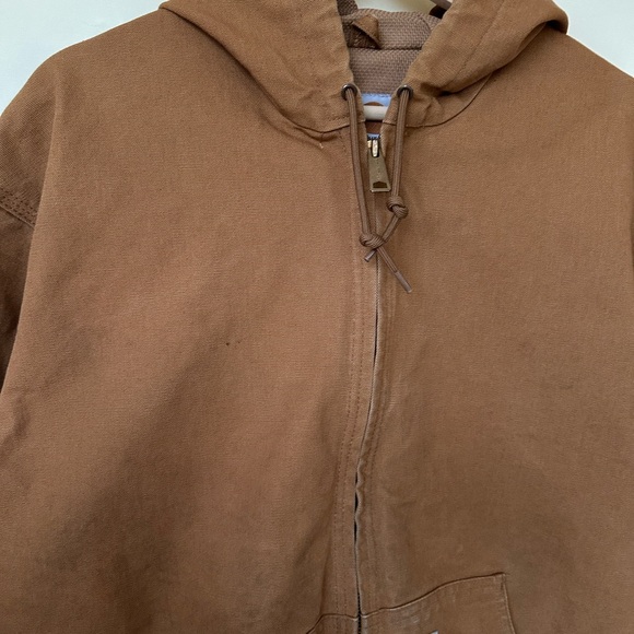 Carhartt Thermal-Lined Duck Active Jacket J131 Made in USA Hooded size L Tall - Picture 10 of 11
